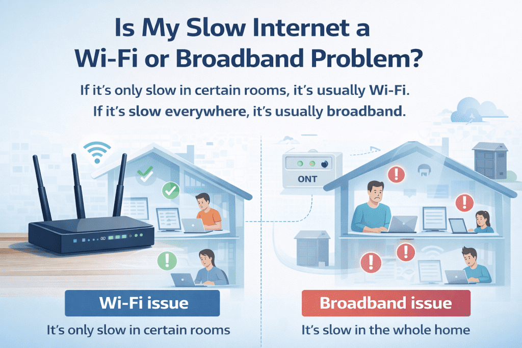 Is my slow internet a Wi-Fi or broadband problem? Simple guide for Surrey homes