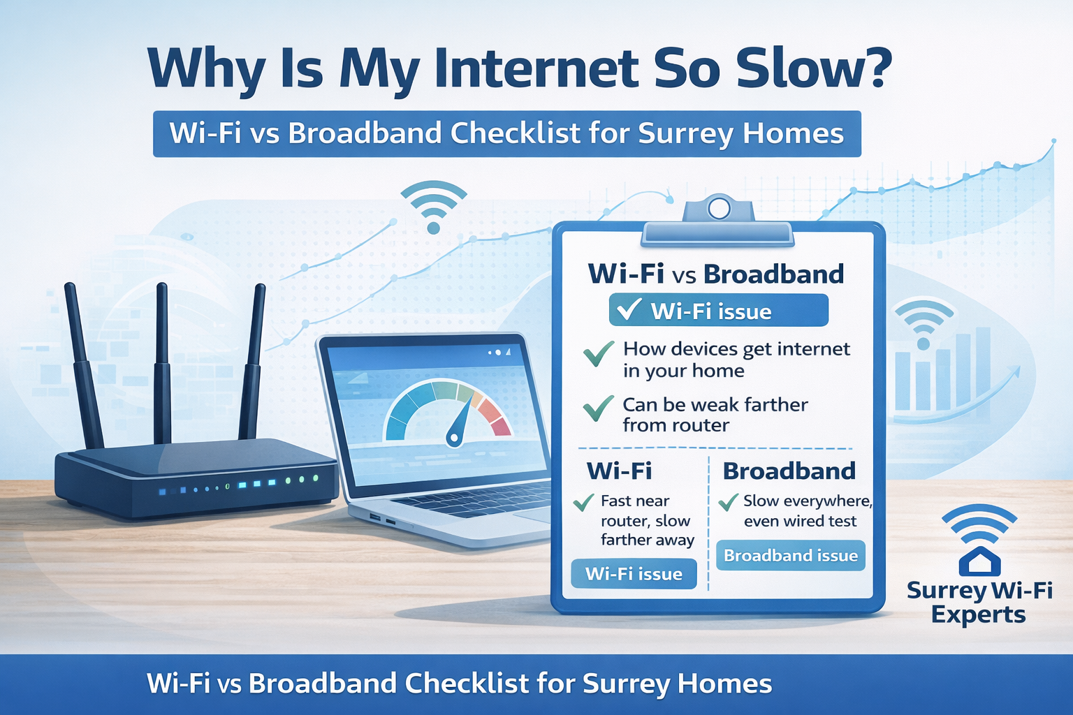 Why is my internet so slow? Wi-Fi vs broadband checklist for Surrey homes